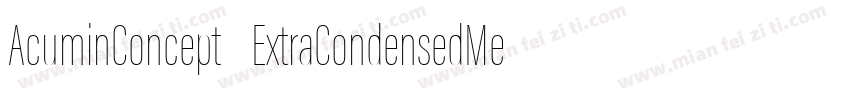 AcuminConcept ExtraCondensedMedium字体转换
